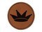 Jester Crown Hat Round Iron-On Engraved Faux Leather Patch Applique - 2.5"